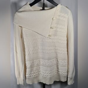 Michael Kors Cream Cowl Neck Sweater